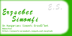 erzsebet simonfi business card